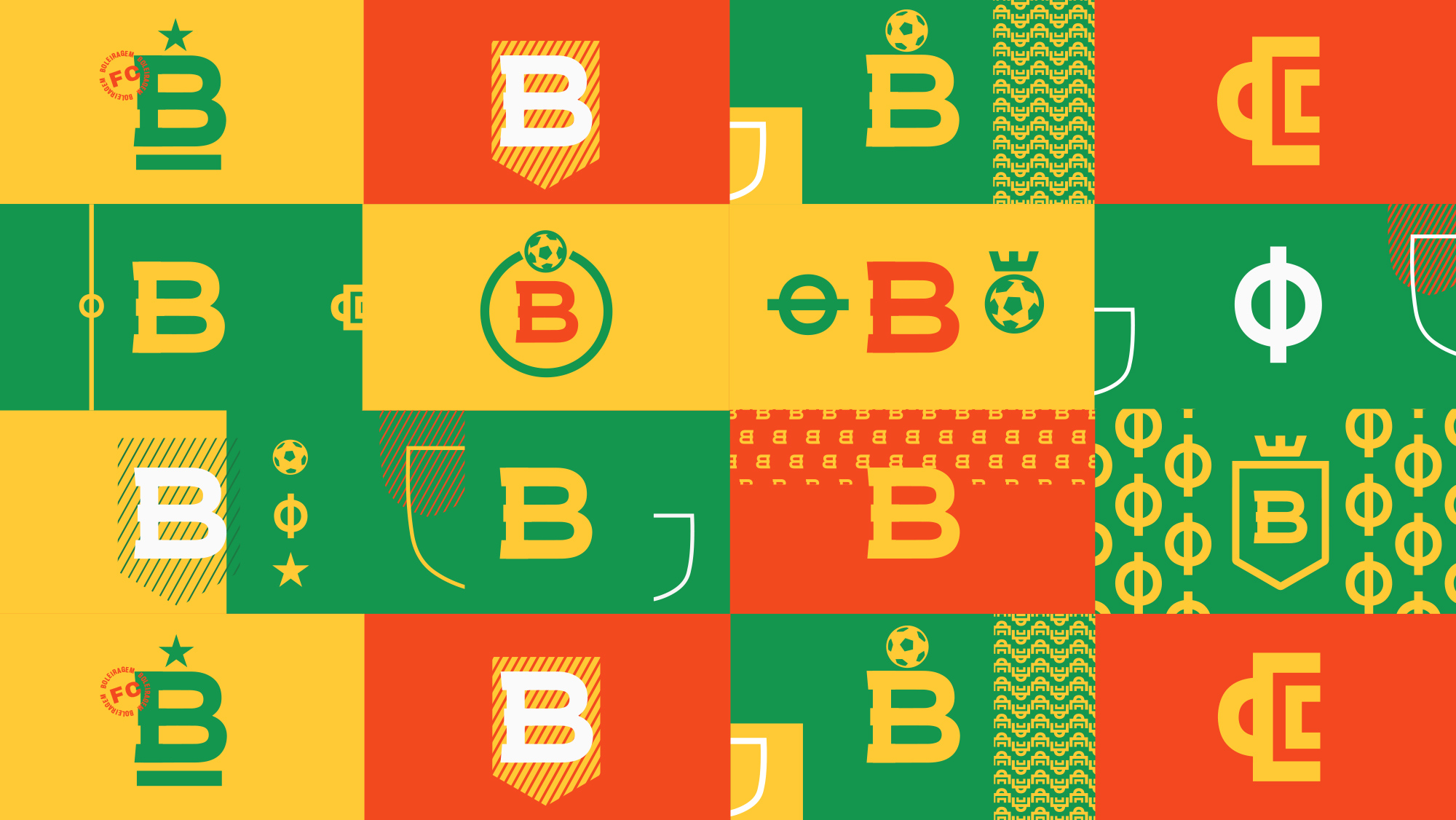 Mosaico de marcas, padronagens e aplicações