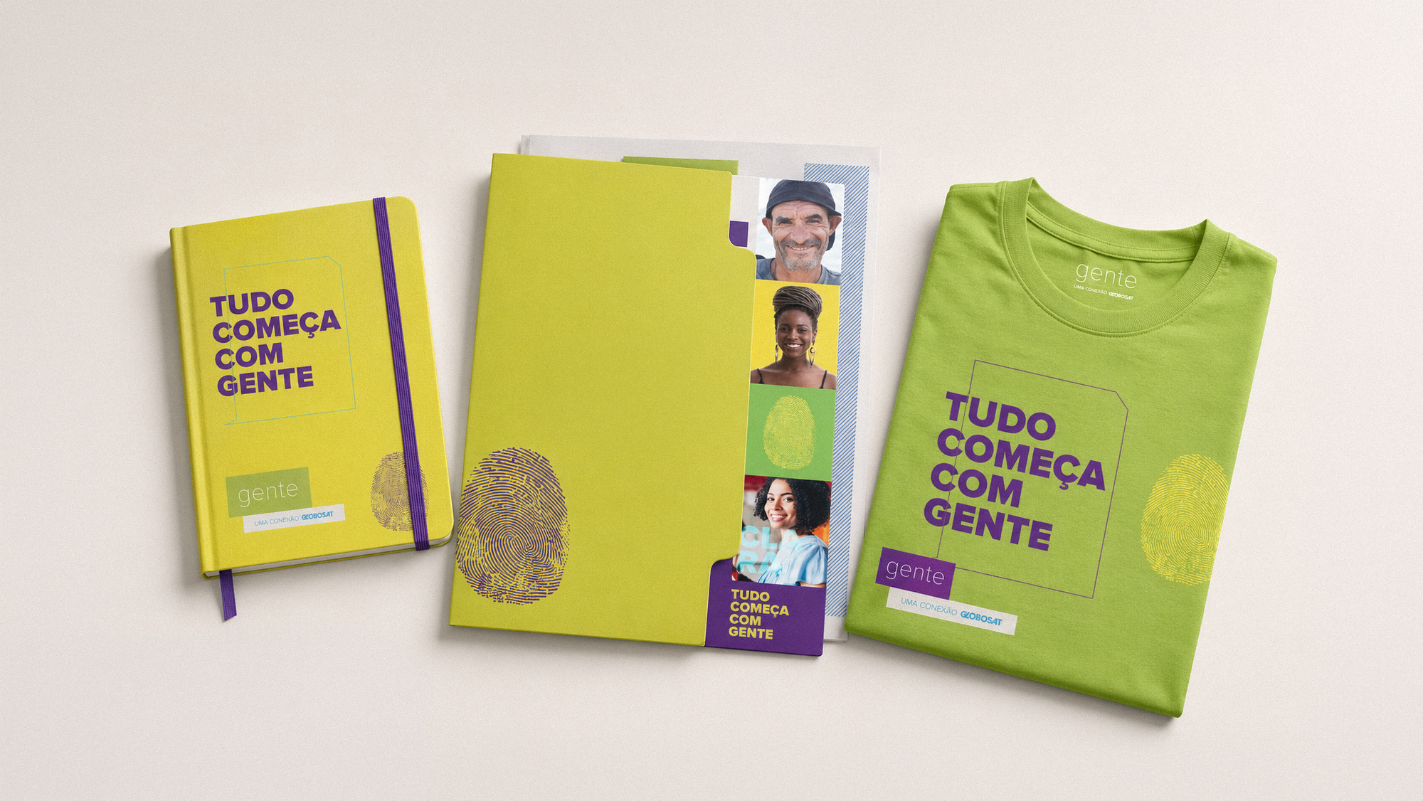 Aplicação em papelaria e vestuário